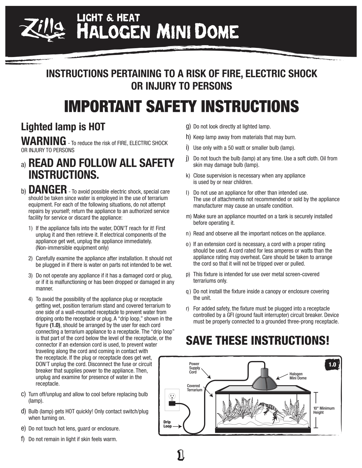 Halogen Mini Dome Instructions PDF